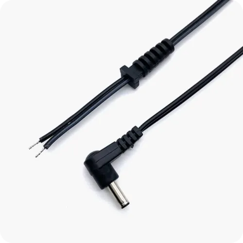 0.7mm ID, 2.35mm OD Plug, Right Angle to Wire Leads Flat Unshielded(1)