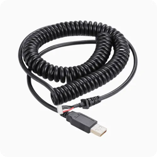 Custom USB coiled cable to JST
