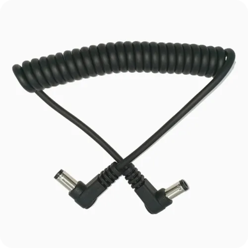 DC5521 right angel coiled Cable
