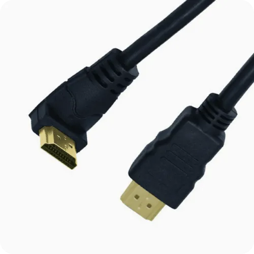 Right HDMI cable to HDMI straight